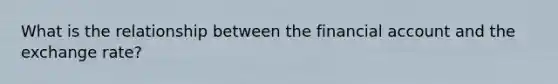 What is the relationship between the financial account and the exchange rate?