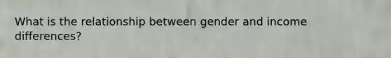 What is the relationship between gender and income differences?