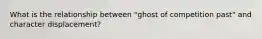 What is the relationship between "ghost of competition past" and character displacement?