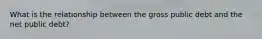 What is the relationship between the gross public debt and the net public​ debt?