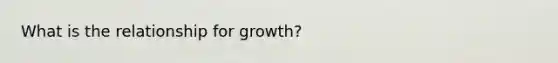 What is the relationship for growth?