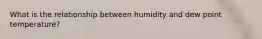 What is the relationship between humidity and dew point temperature?