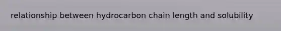 relationship between hydrocarbon chain length and solubility