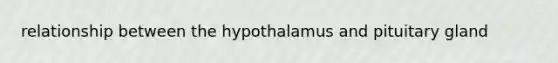 relationship between the hypothalamus and pituitary gland