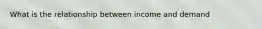 What is the relationship between income and demand