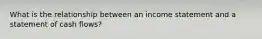 What is the relationship between an income statement and a statement of cash flows?