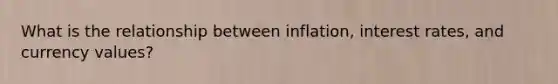 What is the relationship between inflation, interest rates, and currency values?