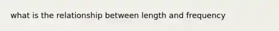 what is the relationship between length and frequency