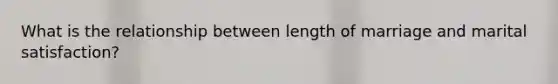 What is the relationship between length of marriage and marital satisfaction?