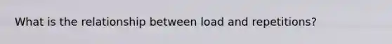 What is the relationship between load and repetitions?
