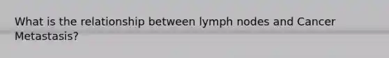 What is the relationship between lymph nodes and Cancer Metastasis?