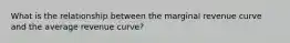 What is the relationship between the marginal revenue curve and the average revenue curve?