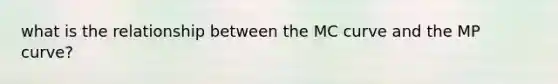 what is the relationship between the MC curve and the MP curve?