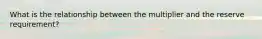 What is the relationship between the multiplier and the reserve requirement?