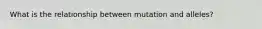 What is the relationship between mutation and alleles?