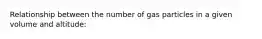 Relationship between the number of gas particles in a given volume and altitude: