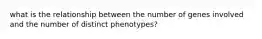 what is the relationship between the number of genes involved and the number of distinct phenotypes?