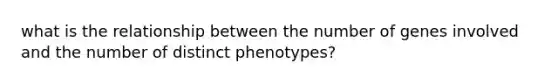 what is the relationship between the number of genes involved and the number of distinct phenotypes?