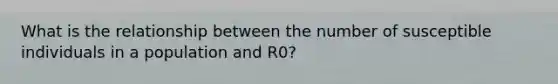 What is the relationship between the number of susceptible individuals in a population and R0?