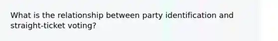 What is the relationship between party identification and straight-ticket voting?