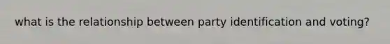 what is the relationship between party identification and voting?