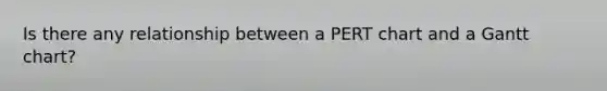 Is there any relationship between a PERT chart and a Gantt chart?