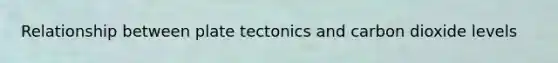Relationship between plate tectonics and carbon dioxide levels