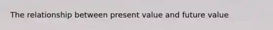 The relationship between present value and future value