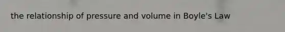 the relationship of pressure and volume in Boyle's Law