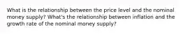 What is the relationship between the price level and the nominal money supply? What's the relationship between inflation and the growth rate of the nominal money supply?