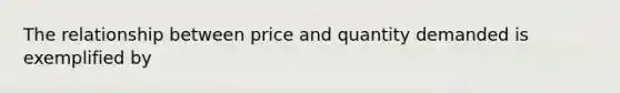 The relationship between price and quantity demanded is exemplified by