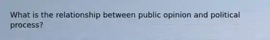 What is the relationship between public opinion and political process?