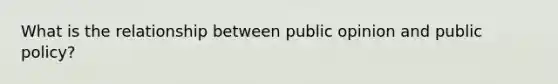 What is the relationship between public opinion and public policy?