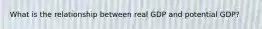 What is the relationship between real GDP and potential GDP?