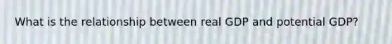 What is the relationship between real GDP and potential GDP?