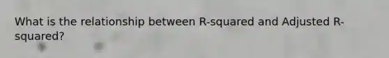 What is the relationship between R-squared and Adjusted R-squared?