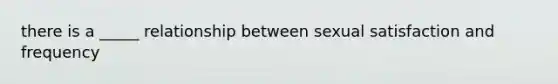 there is a _____ relationship between sexual satisfaction and frequency