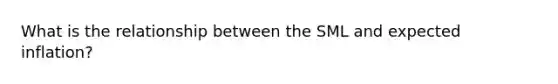 What is the relationship between the SML and expected inflation?