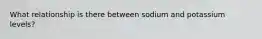 What relationship is there between sodium and potassium levels?