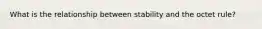 What is the relationship between stability and the octet rule?