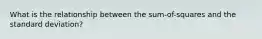 What is the relationship between the sum-of-squares and the standard deviation?