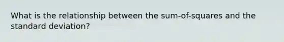 What is the relationship between the sum-of-squares and the standard deviation?