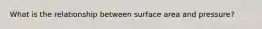 What is the relationship between surface area and pressure?