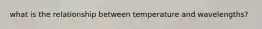 what is the relationship between temperature and wavelengths?
