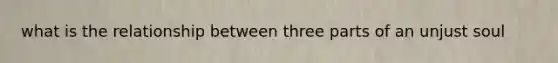 what is the relationship between three parts of an unjust soul