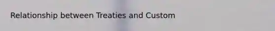 Relationship between Treaties and Custom