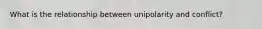 What is the relationship between unipolarity and conflict?