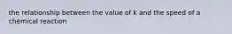 the relationship between the value of k and the speed of a chemical reaction