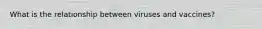 What is the relationship between viruses and vaccines?