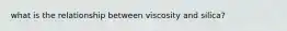 what is the relationship between viscosity and silica?